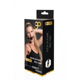 Gp premium solid silicone ball gag black