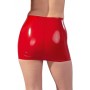 Latex mini skirt red l