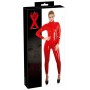 Latex catsuit red s
