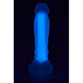 Tumsā spīdošs dildo 19 cm violets/zils - RADIANT- Dream Toys