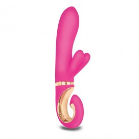 Zaķa vibrators no Bioskin materiāla - Gvibe Mini 19cm rozā