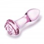 Stikla anālo aizbāžņu komplekts rozā 3 gab - Glas