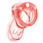 CB-X - CB-3000 Chastity Cock Cage Red 37 mm