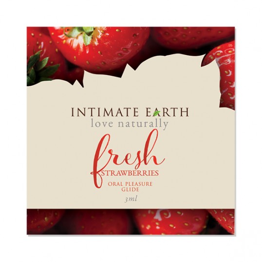 Natural oral Glide Fresh Strawberries - Intimate Earth 3 ml