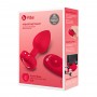 B-Vibe - Vibrating Heart Plug M/L Red