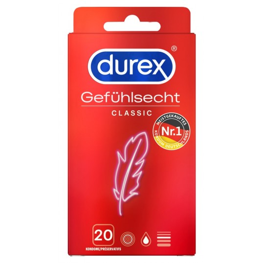 Durex - gefühlsecht classic condoms - 20 pcs