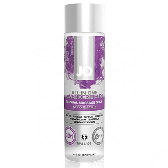 Массажный гель «all-in-one massage oil lavender fields» с ароматом лаванды от компании system jo, объем 120 мл, jo40024