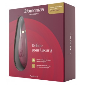 Klitorālais Vakuuma Pulsators Womanizer Premium 2 bordo