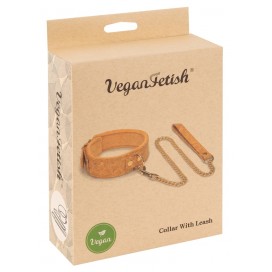 collar plus leash vegan