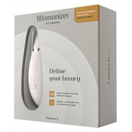 Клиторальный стимулятор Womanizer Premium 2, молочный
