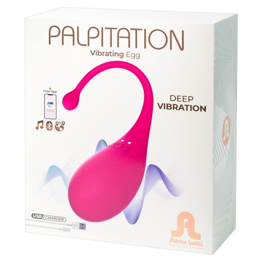 Вибростимулятор-яйцо Palpitation, розовое