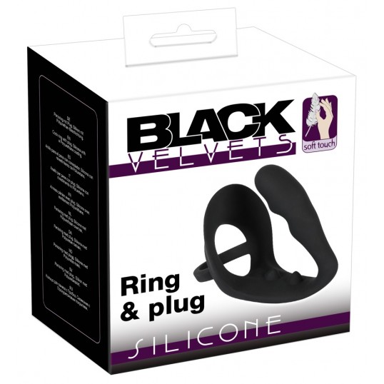 Black velvets ring & plug