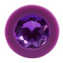 Анальная втулка с фиолетовым кристаллом colorful joy, фиолетовая