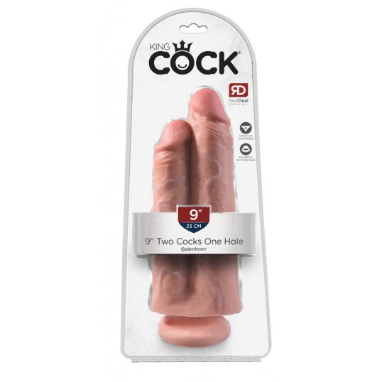Realistlik topeltdildo "King Cock" 25.4 cm