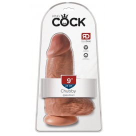 Biezs dildo 23cm miesas krāsa - King Cock