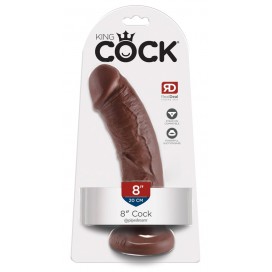 Коричневый фаллоимитатор 8" cock - 20,3 см.