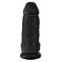 Черный фаллоимитатор на присоске chubby - 22,9 см.