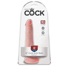 Dildo reālistiks 15.2cm ø3.8cm king cock with balls