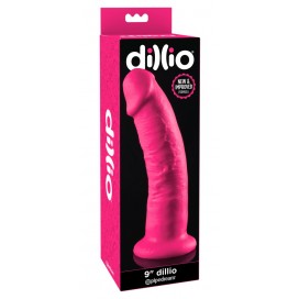 Dildo ar piesūcekni 23 cm rozā - Dillio