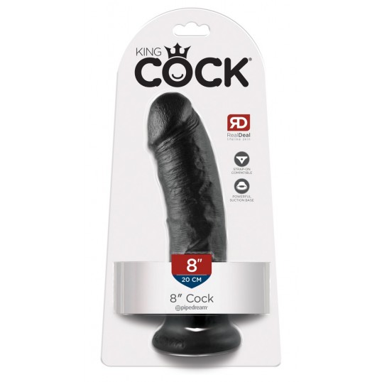 Dildo ar piesūcekni 21,5cm melns - King cock