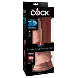 Dildo ar Sēkliniekiem - King Cock 3D 24.1cm