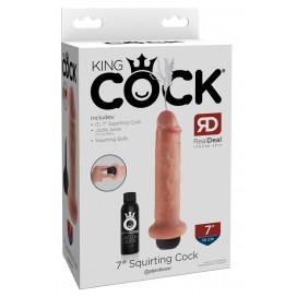 Dildo ar spermas rezervuāru kc 7" squirting cock light