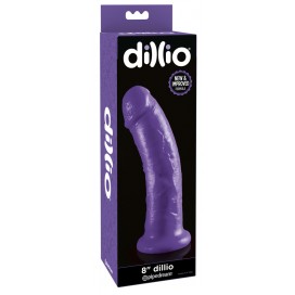 Dildo ar piesūcekni 21,6cm violets - Dillio