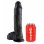10 Inch Cock - With Balls - Black