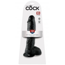 King cock 10 inch balls black