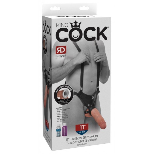 King Cock 10″ Hollow Strap-On 28сm