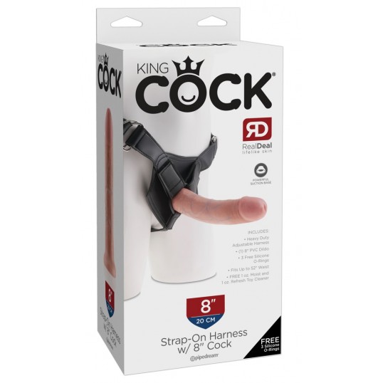 King cock strap-on 8 inch