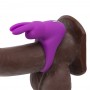 Erekcijas gredzens ar klitora stimulatoru un uzglabāšanas somu - Happy Rabbit violets