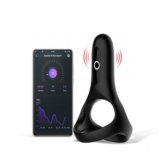 Smart Wearable Cockring Black - Magic Motion - Rise