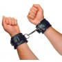 Leather handcuffs padded