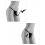 Комплект трусики и анальная пробка Hookup Panties Crotchless Love Garter Fits, черный - XL/XXL