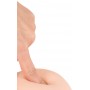Фаллоимитатор на присоске с мошонкой nature skin small bendable dildo 17 х 4,2 см., телесный