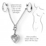 Klipši krūtīm heart-shaped chain