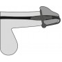 Уретральный стимулятор Orion Penis Plug с кольцом под головку, серебристый
