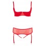 Сексуальное нижнее бельё эротическое bra set red 90f/xl
