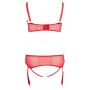 Сексуальное нижнее бельё эротическое bra set red 90f/xl