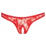 Mežģīņu biksītes ar šķēlumu m sarkanas cottelli collection lingerie