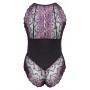 Body with floral lace - Cotelli CURVES XL