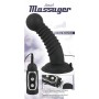 Ребристый силиконовый анальный стимулятор «anal massager» с вибрацией, цвет черный, you 2 toys kaz5900450000