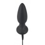 Анальная вибропробка с пультом ду black velvets vibrating plug, черная