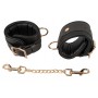 Leather handcuffs gold