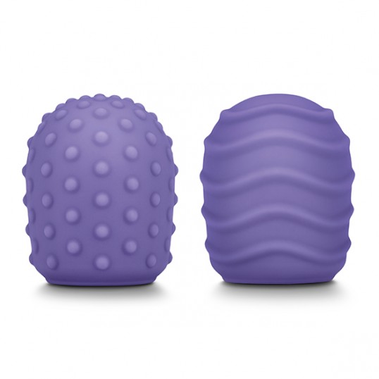 Силиконовые текстурированные насадки для мини Le Wand, фиолетовый