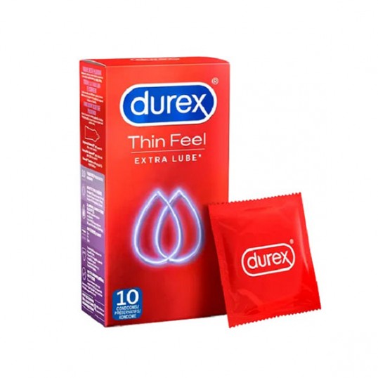 Īpaši plāni prezervatīvi ar papildus lubrikantu lateksa 10 gab - Durex