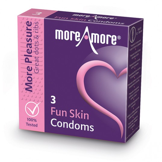 Moreamore - condom fun skin - 3 pcs