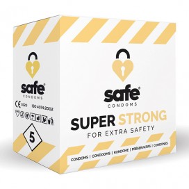 Īpaši spēcīgi prezervatīvi lateksa 5 gab - Safe