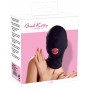 Эластичная шлем-маска на голову с прорезью для рта из коллекции Bad Kitty, цвет черный